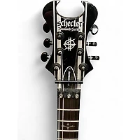 Used Schecter Guitar Research Synyster Gates Signature Standard Black with Silver Pinstripes Solid Body Electric Guitar