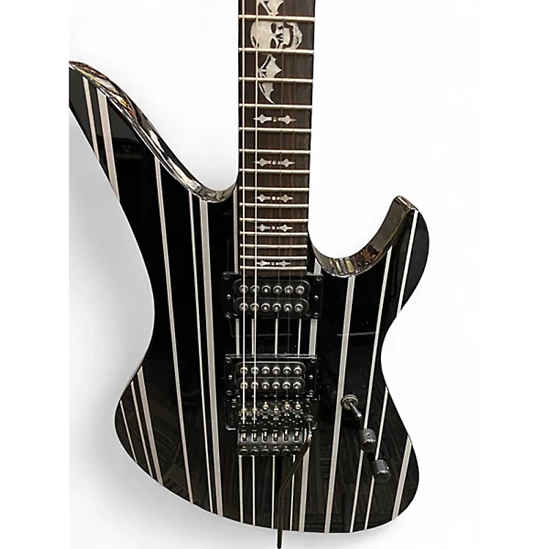 Used Schecter Guitar Research Synyster Gates Signature Standard Black with Silver Pinstripes Solid Body Electric Guitar