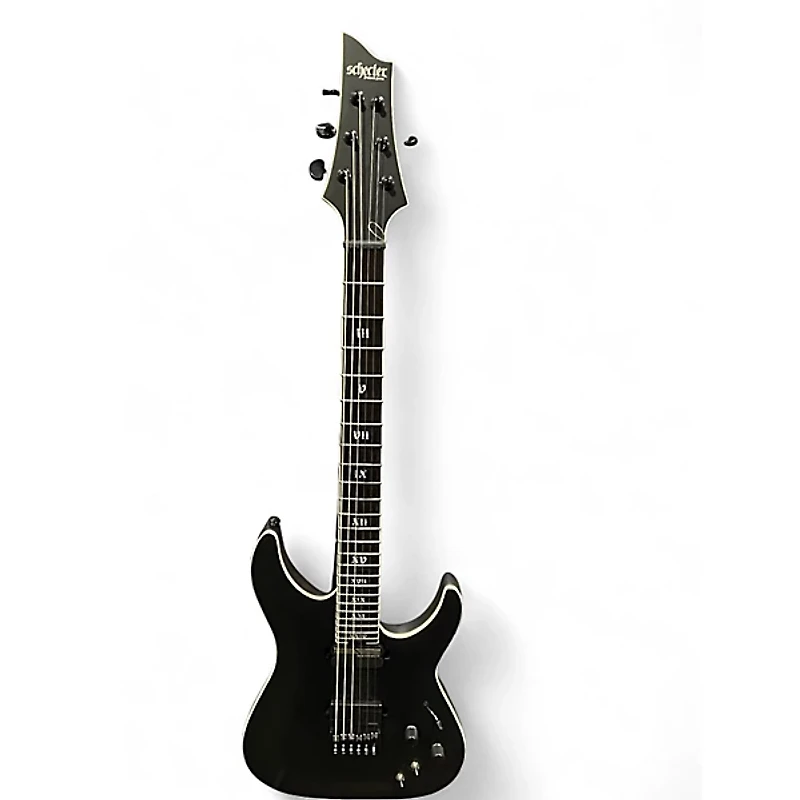 Used Schecter Guitar Research Evil Twin Satin Black Solid Body Electric Guitar