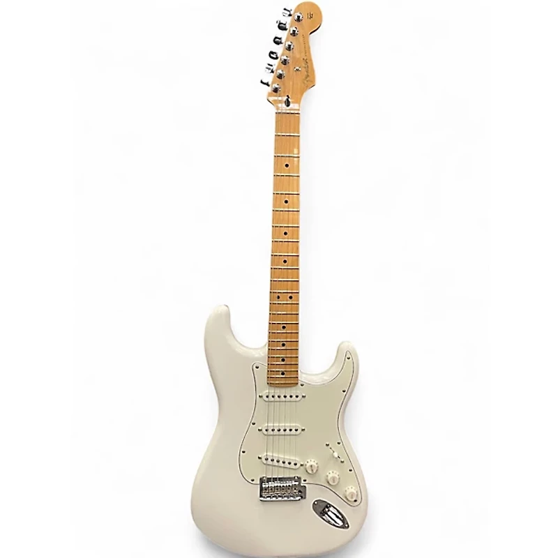 Used Fender Player Stratocaster Pearl White Solid Body Electric Guitar