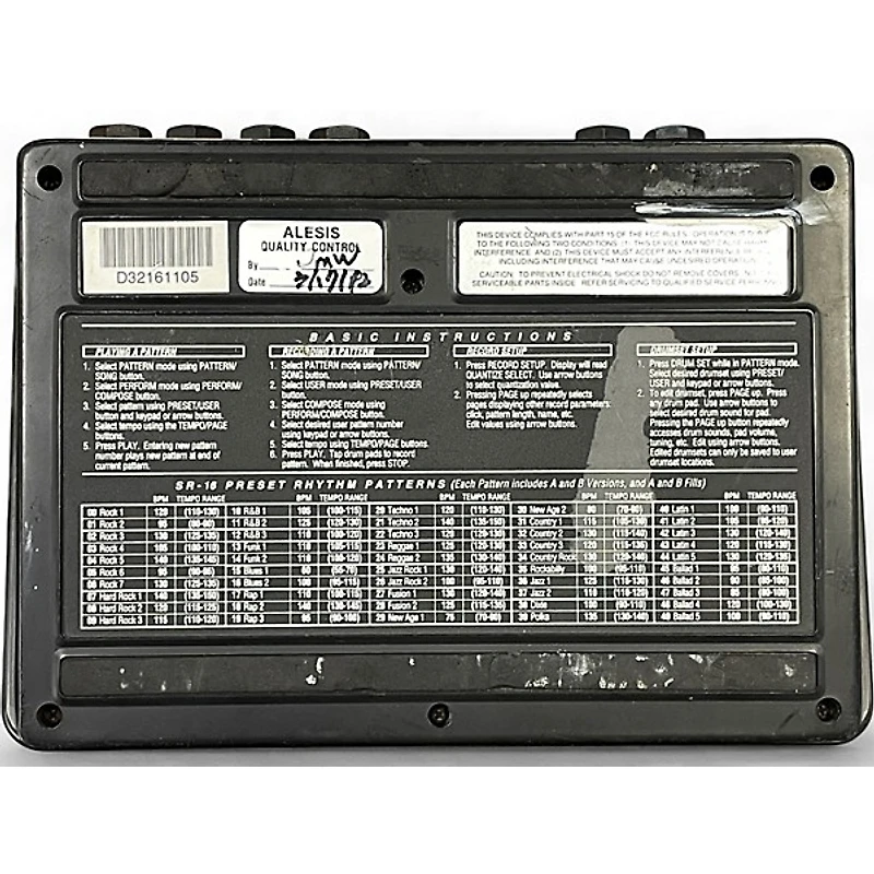 Used Alesis SR16 Drum Machine