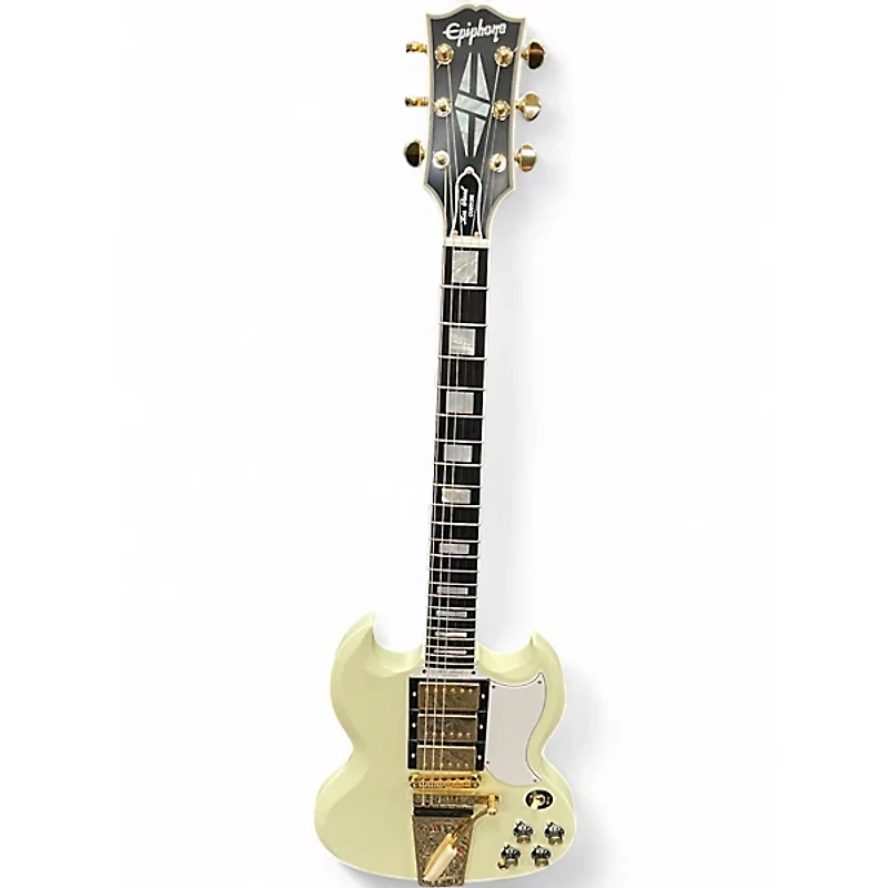 Used Epiphone Les Paul Custom SG white Solid Body Electric Guitar