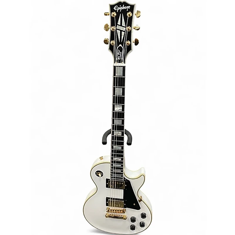 Used Epiphone INSPIRED BY GIBSON LES PAUL CUSTOM WHITE Solid Body Electric Guitar