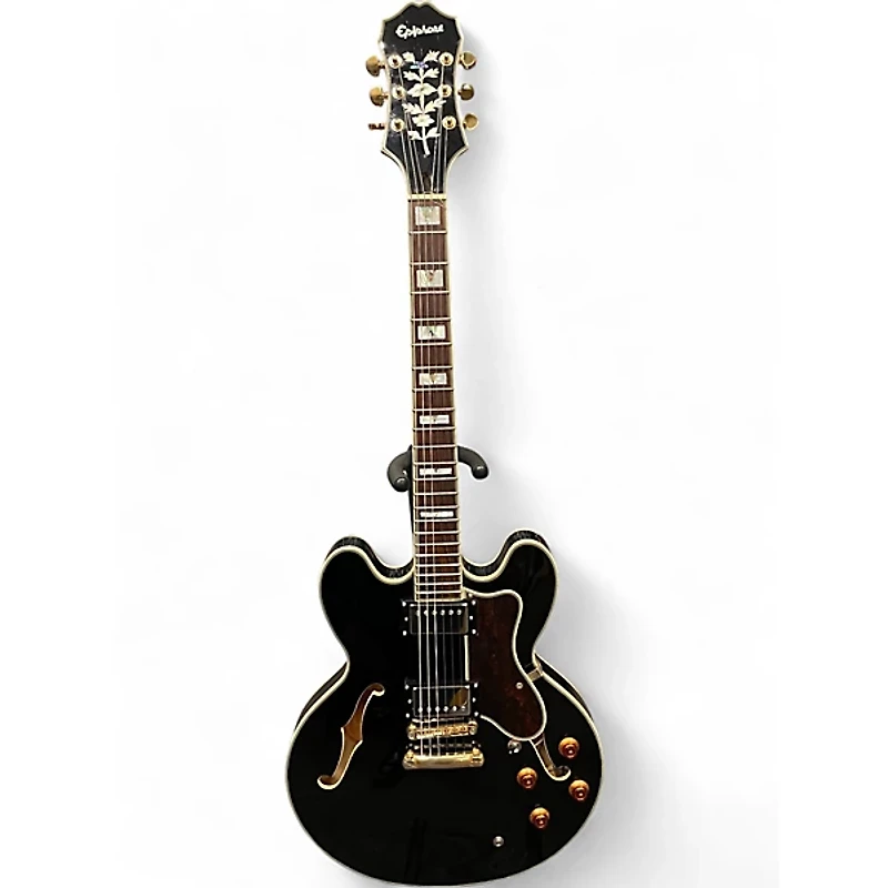 Used Epiphone Sheraton II Ebony Hollow Body Electric Guitar