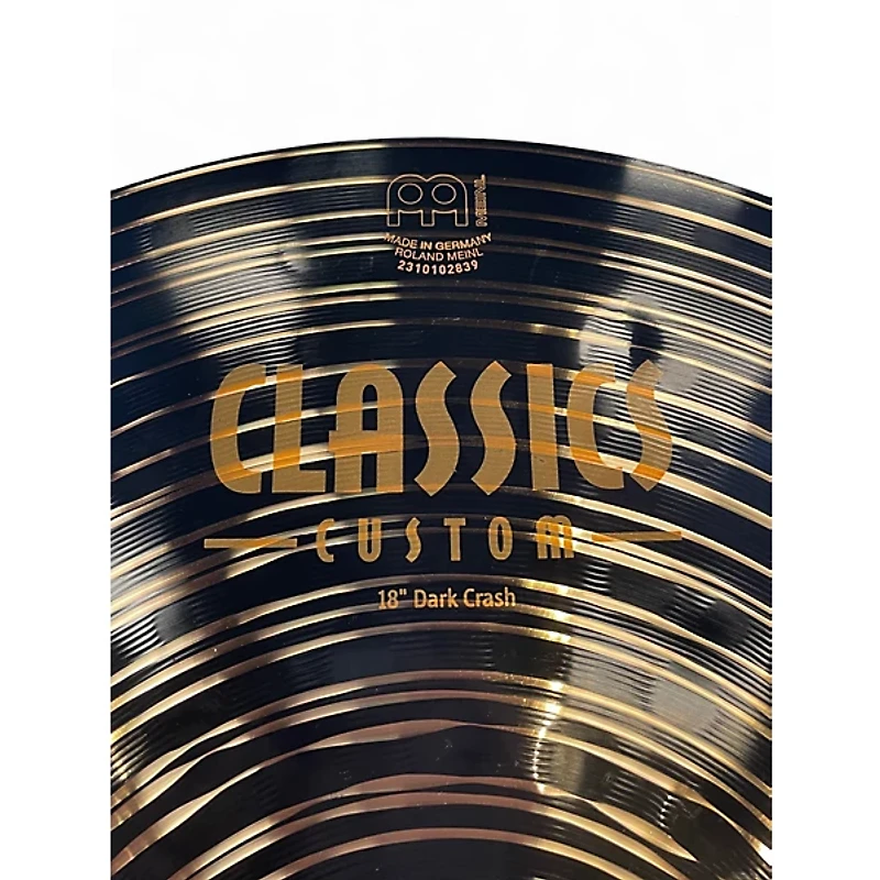 Used MEINL 18in Classics Custom Dark Crash Cymbal