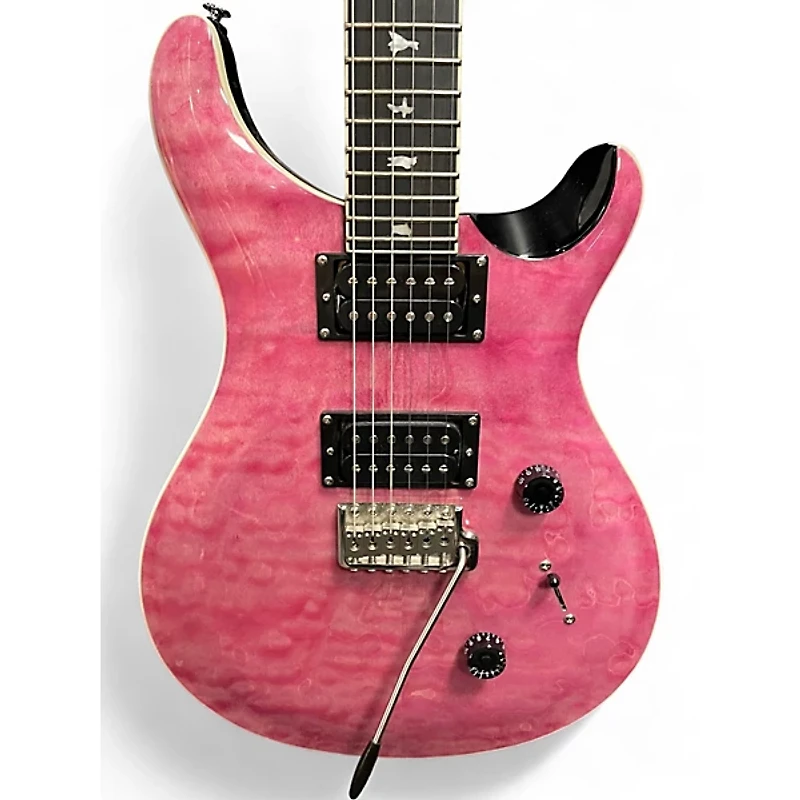 Used PRS SE Custom 24 Pink Solid Body Electric Guitar