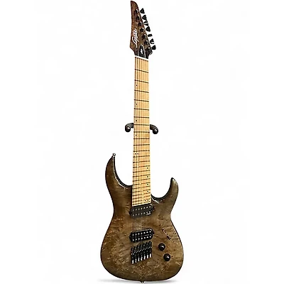 Used Legator Ninja Special 7 Charcoal Burl Solid Body Electric Guitar