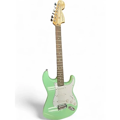 Used Squier Affinity Stratocaster Surf Green Solid Body Electric Guitar
