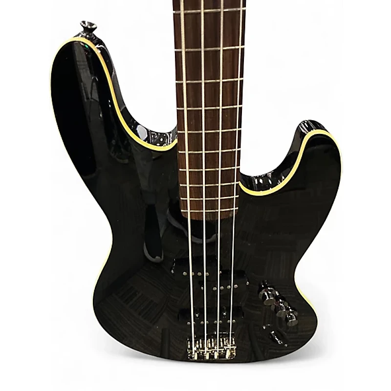 Used Fender Aerodyne Jazz Bass Black Electric Bass Guitar