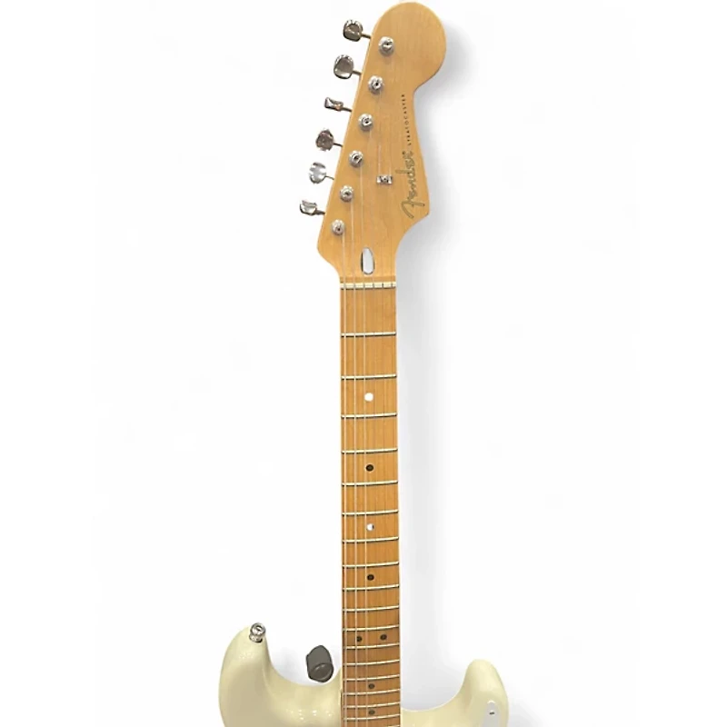 Used Fender Artist Series Jimmie Vaughan Tex-Mex Stratocaster Olympic White Solid Body Electric Guitar