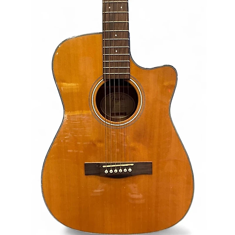 Used Fender CF140SCE Folk Natural Acoustic Electric Guitar