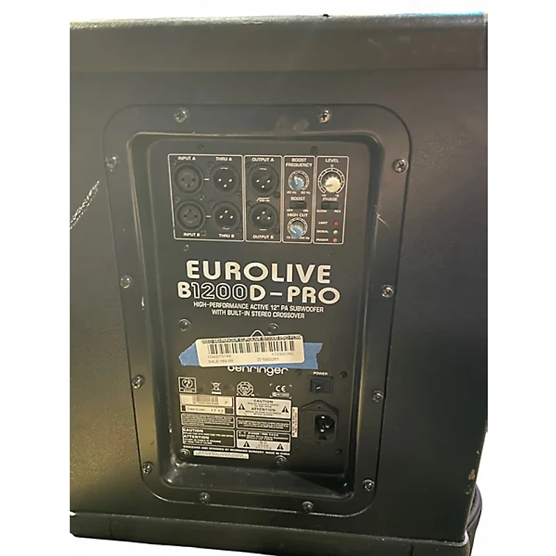 Used Behringer Eurolive B1200D Pro Powered Subwoofer