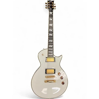 Used ESP LTD EC1000T CTM WHITE Solid Body Electric Guitar