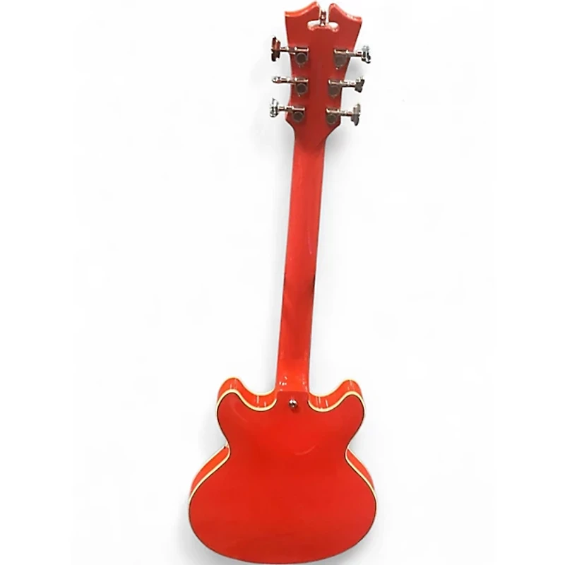 Used D'Angelico Premier Series Mini DC Fiesta Red Hollow Body Electric Guitar