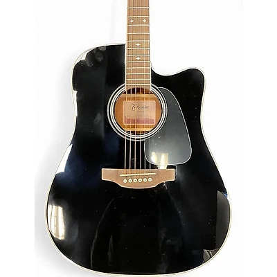 Used Takamine GD34CE Black Acoustic Electric Guitar