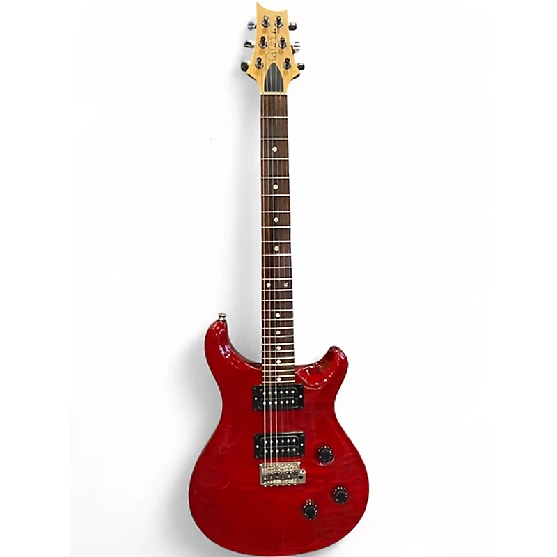 Used PRS CE24 Trans Red Solid Body Electric Guitar
