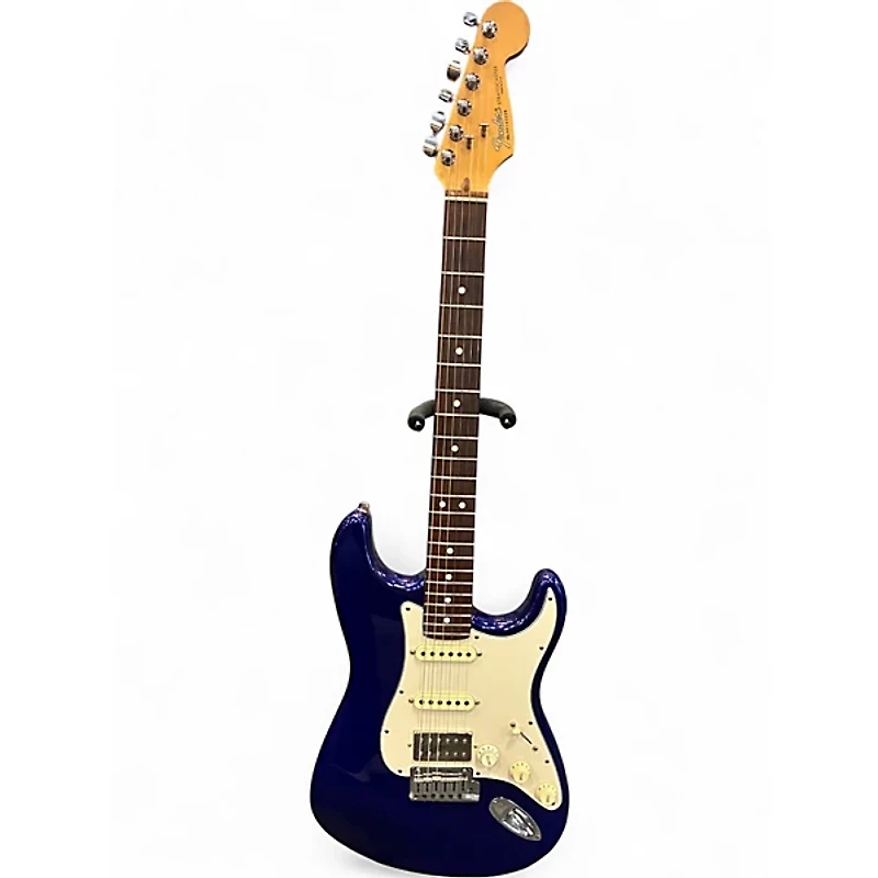 Used Fender American Standard Stratocaster HSS Midnight Blue Solid Body Electric Guitar