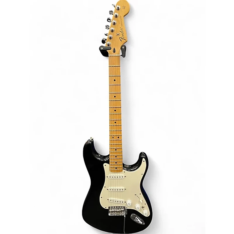 Used 2000s Fender Stratocaster BLACK Solid Body Electric Guitar