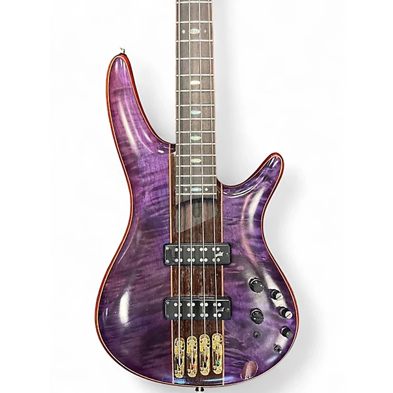 Used Ibanez SR2400 Purple Electric Bass Guitar