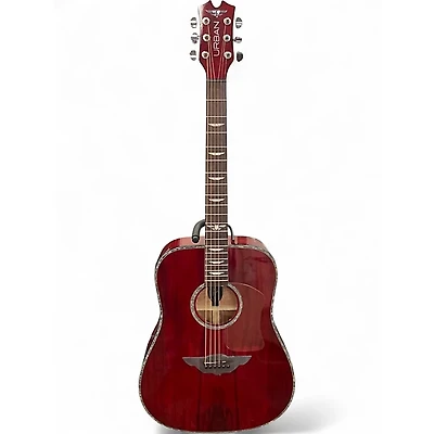 Used Keith Urban BLACK LABEL PLATINUM Red Acoustic Electric Guitar