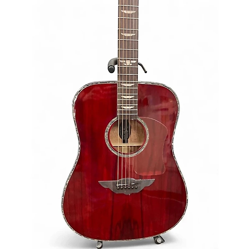 Used Keith Urban BLACK LABEL PLATINUM Red Acoustic Electric Guitar