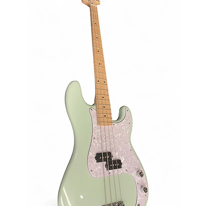 Used Squier Precision Bass Mint Green Electric Bass Guitar