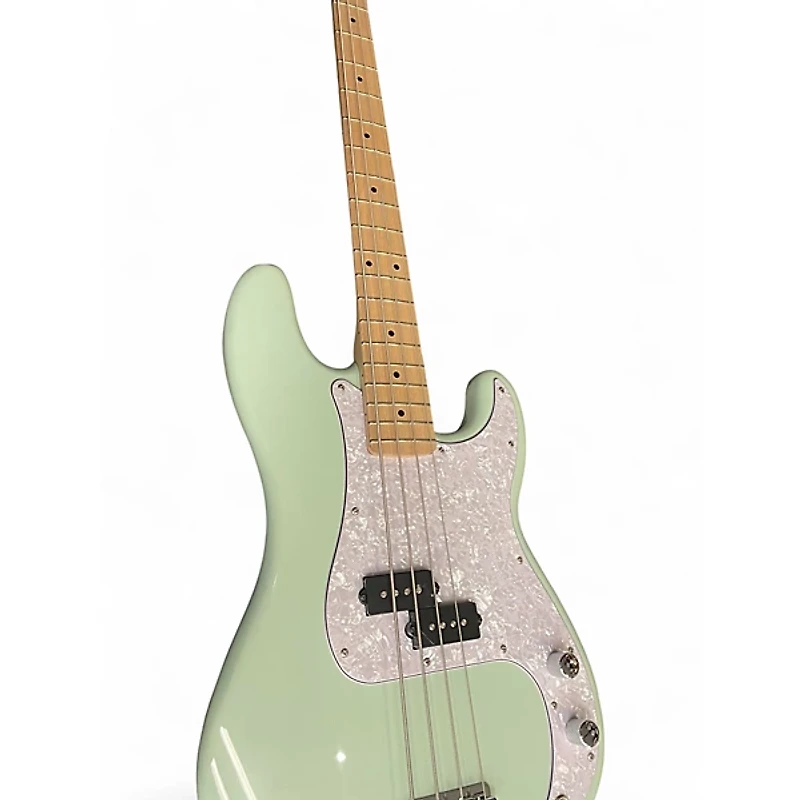 Used Squier Precision Bass Mint Green Electric Bass Guitar