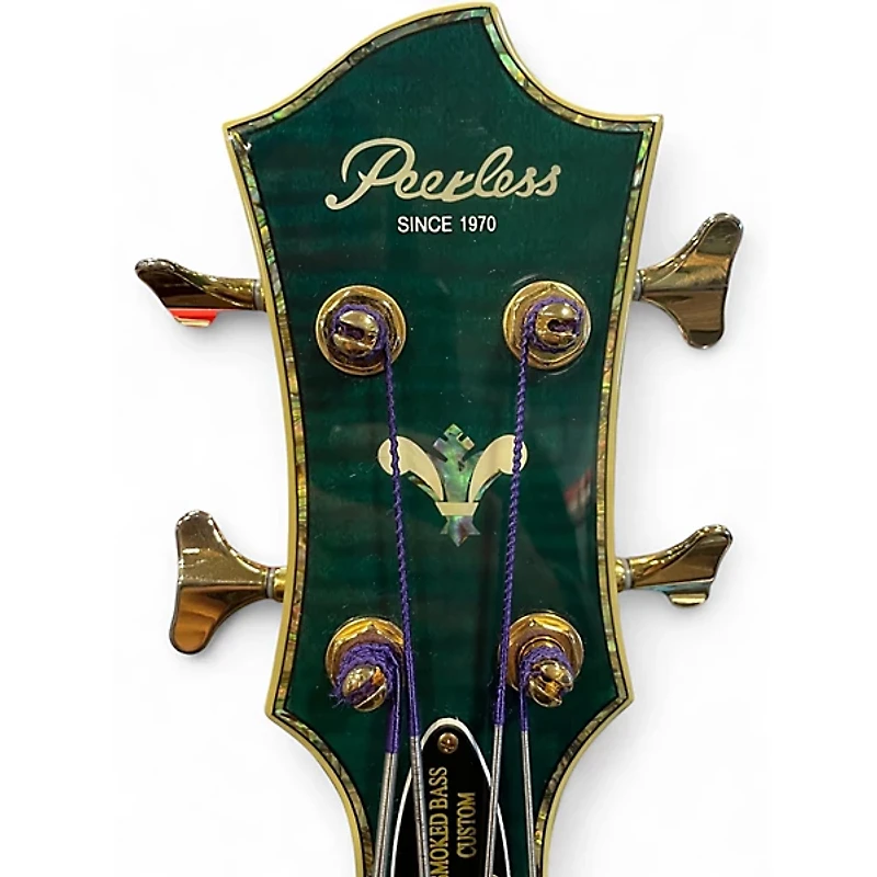 Used PEERLESS SMOKED BASS CUSTOM GREEN ANALINE Electric Bass Guitar