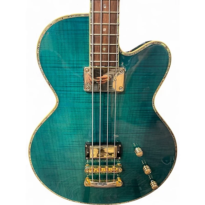Used PEERLESS SMOKED BASS CUSTOM GREEN ANALINE Electric Bass Guitar