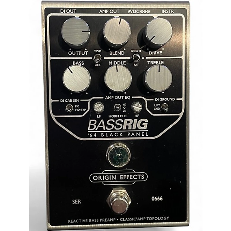 Used Origin Effects BassRig '64 Black Panel Bass Effect Pedal