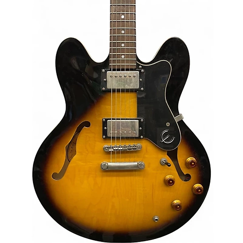 Used Epiphone Dot 2 Color Sunburst Hollow Body Electric Guitar