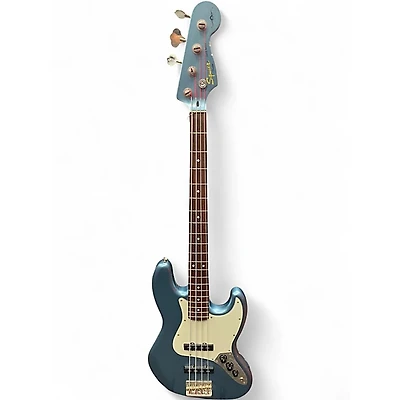 Used Squier  James Johnston Jazz Bass Lake Placid Blue Electric Bass Guitar