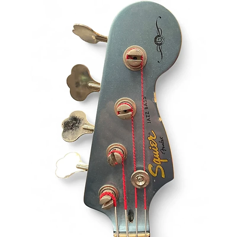 Used Squier James Johnston Jazz Bass Lake Placid Blue Electric Bass Guitar