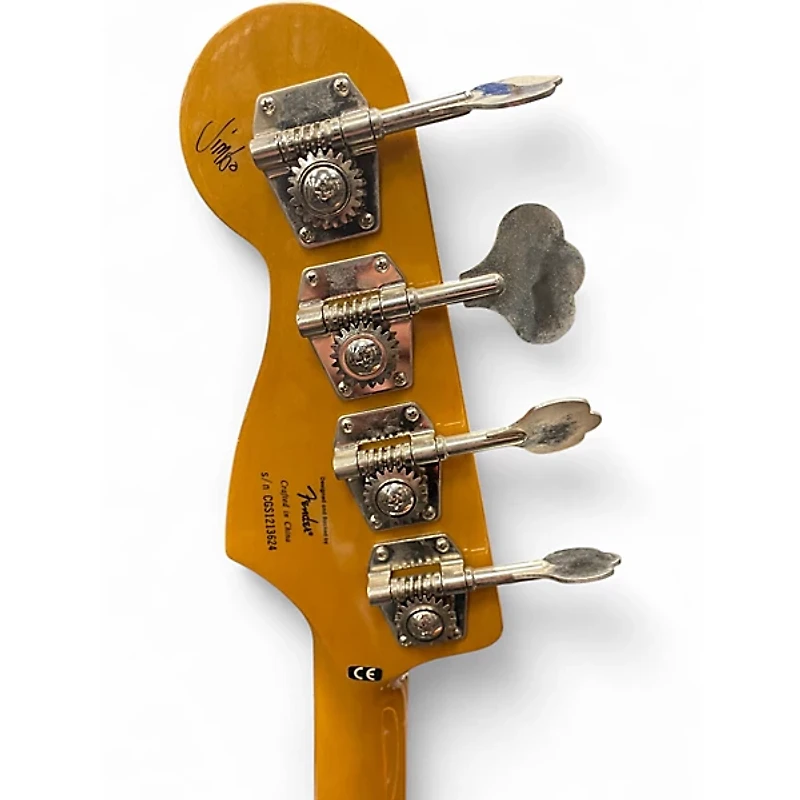 Used Squier James Johnston Jazz Bass Lake Placid Blue Electric Bass Guitar