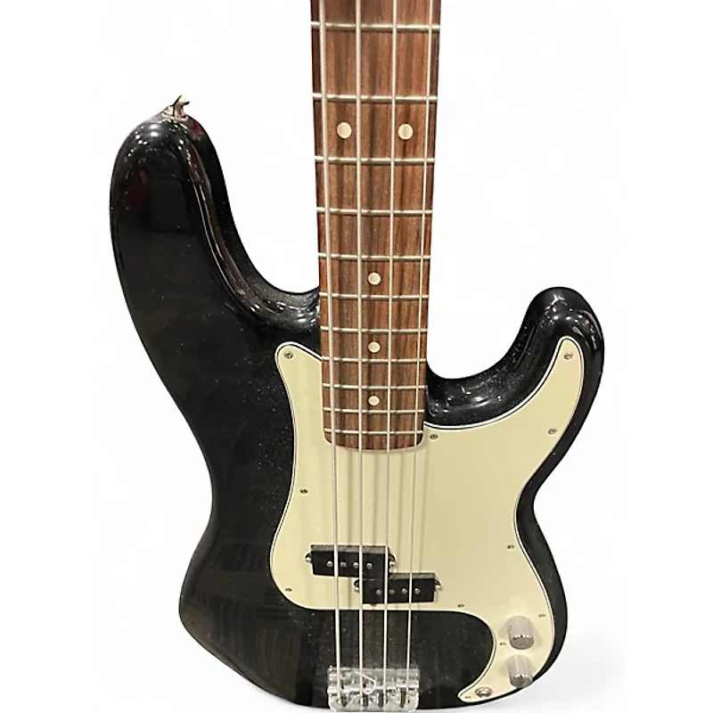 Used Fender Standard Precision Bass Black Electric Bass Guitar