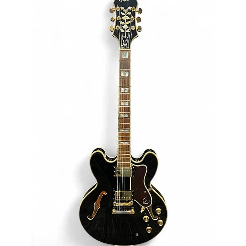 Used Epiphone sheraton II pro Black Hollow Body Electric Guitar