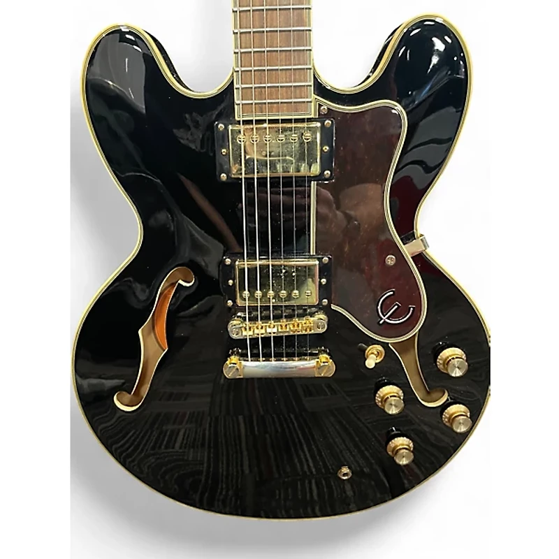 Used Epiphone sheraton II pro Black Hollow Body Electric Guitar