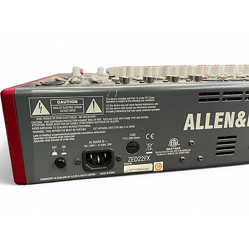 Used Allen & Heath ZED22FX Unpowered Mixer