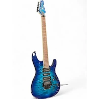 Used Ibanez S670QM Blue Burst Solid Body Electric Guitar