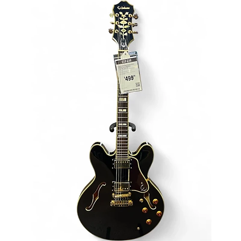 Used Epiphone Sheraton II Ebony Hollow Body Electric Guitar