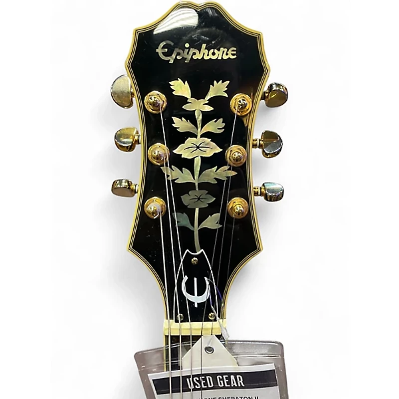 Used Epiphone Sheraton II Ebony Hollow Body Electric Guitar