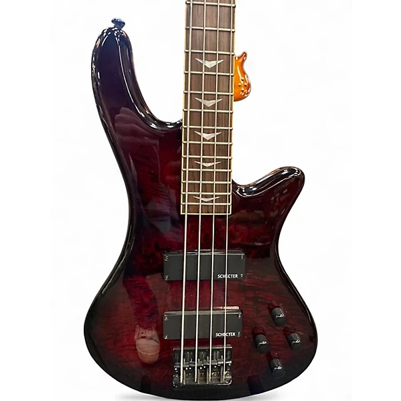Used Schecter Guitar Research Stiletto Extreme 4 String Electric Bass Guitar