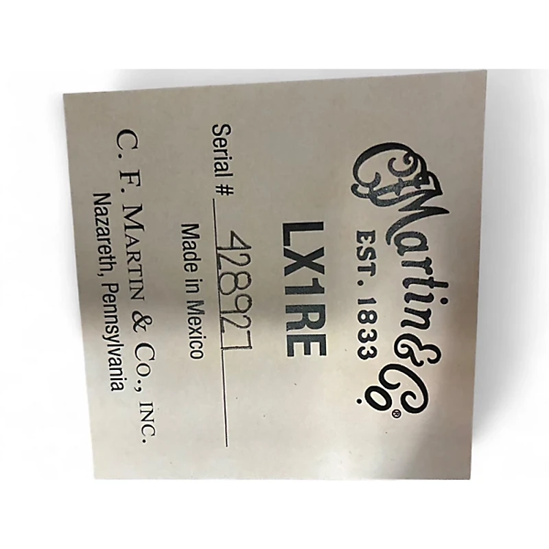 Used Martin LX1RE Natural Acoustic Electric Guitar