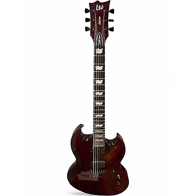 Used ESP LTD Viper 1000 Deluxe Satin Red Solid Body Electric Guitar