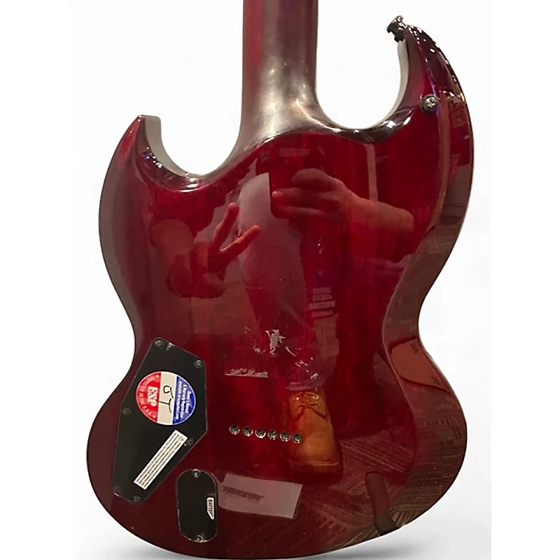 Used ESP LTD Viper 1000 Deluxe Satin Red Solid Body Electric Guitar