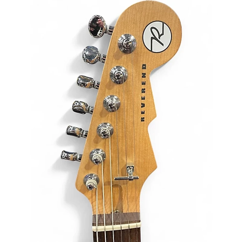 Used Reverend Double Agent Metallic Silver Freeze Solid Body Electric Guitar