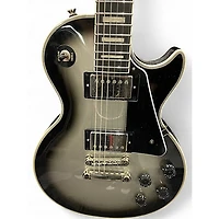 Used Epiphone Les Paul Custom Black and Silver Solid Body Electric Guitar