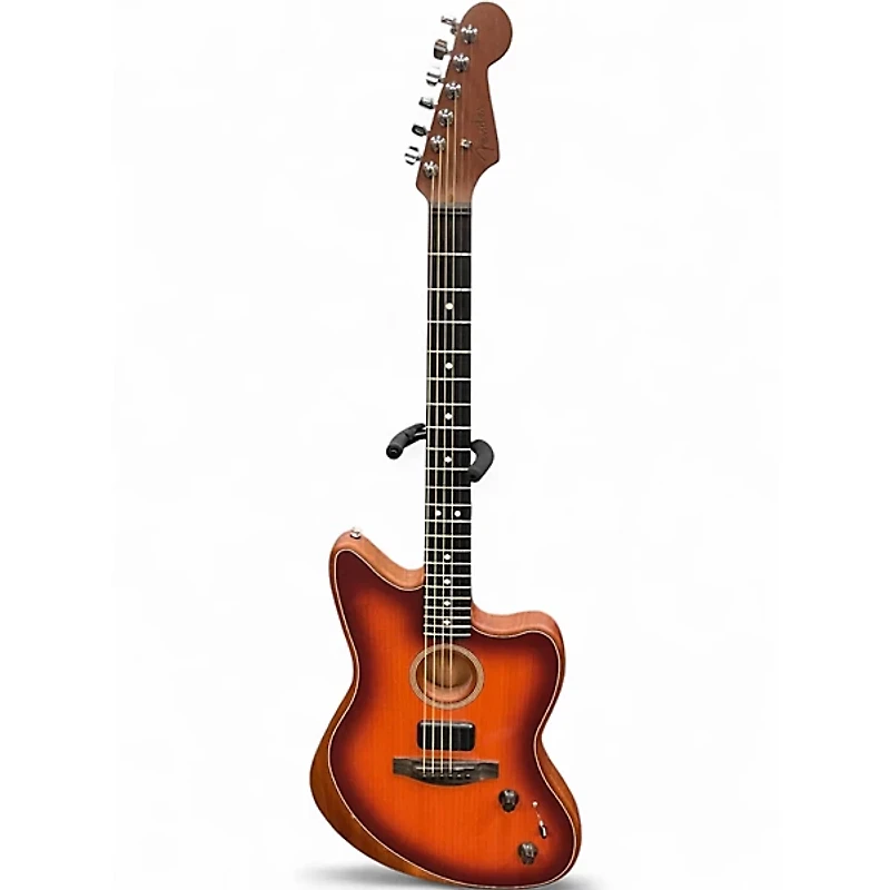 Used Fender AMERICAN ACOUSTASONIC JAZZMASTER Mahogany Acoustic Electric Guitar