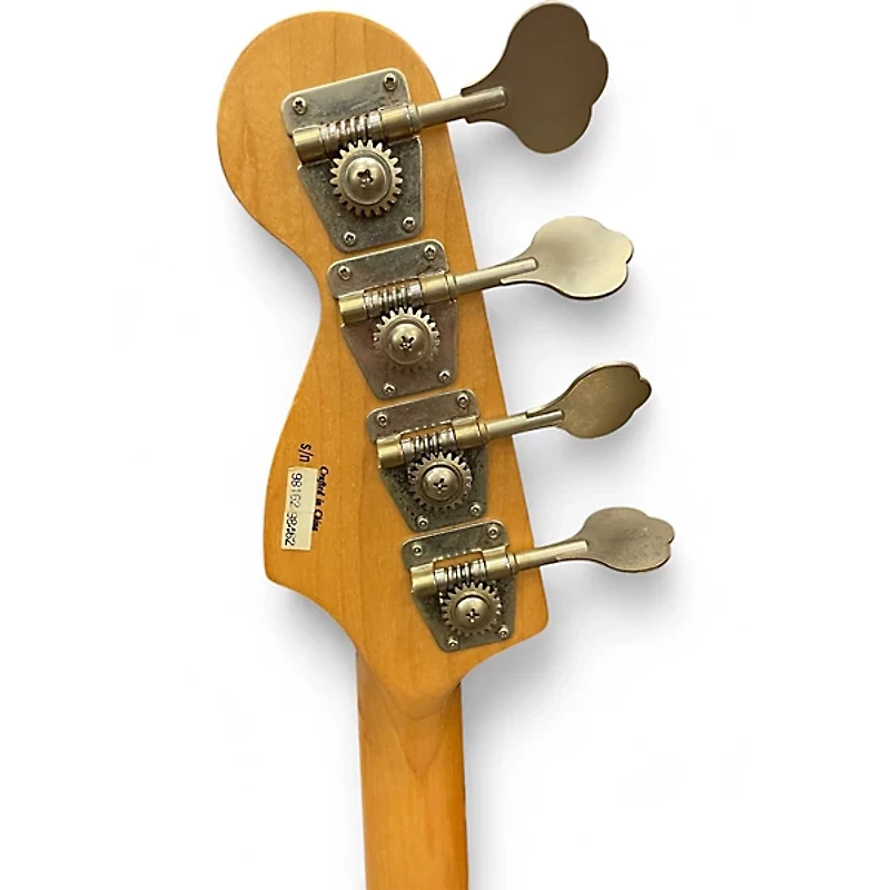 Used Squier Precision Bass Black and White Electric Bass Guitar