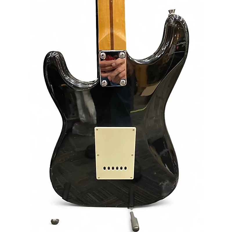 Used Squier Strat Black Solid Body Electric Guitar